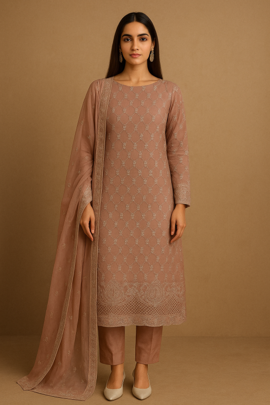 Luxury Shisha Silk 3-Piece Dress