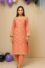 3 Piece Embroidered Khaddar Suit - Image 2