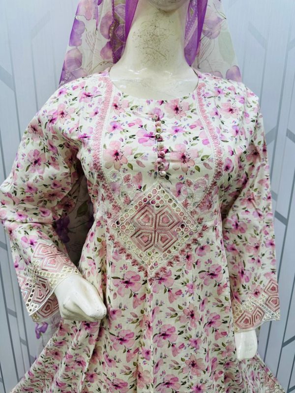 Contraya Floral Bloom 3-Piece Dress