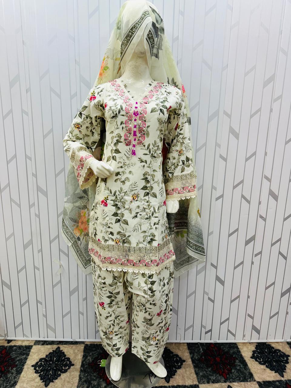 Contraya Floral Bloom 3-Piece Dress Contraya Floral Bloom 3-Piece Dress