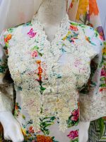 Contraya Printed with Lace Embroidery