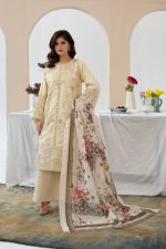 Cambric Cotton Embroided 3piece