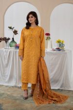 Cambric Cotton Embroided 3piece