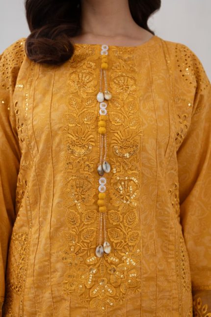 Cambric Cotton Embroided 3piece