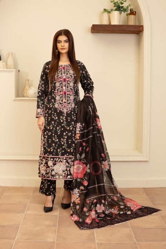 Midnight Blossom Cambric 3 Piece Suit