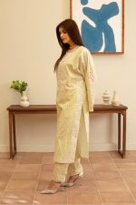 Cambric Embroidered 3-Piece Suit