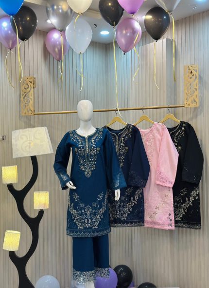 Embroidered Khaddar 3 Piece Suit