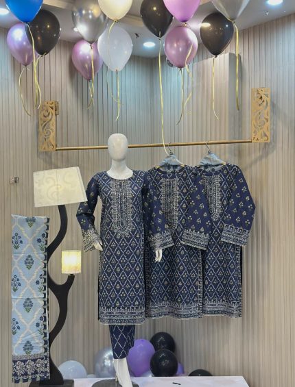 Royal Navy Embroidered Khaddar Suit