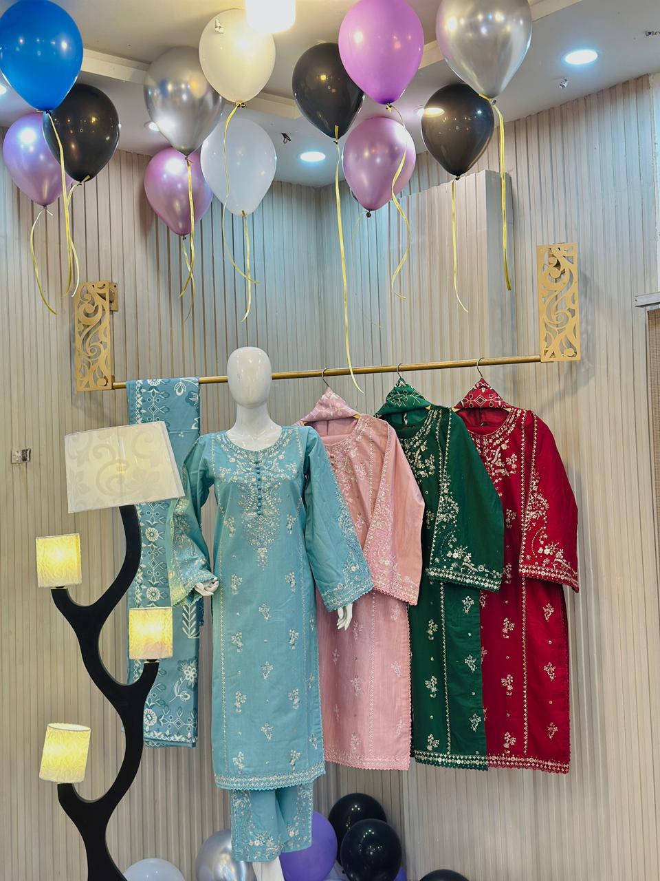 3 Piece Embroidered Khaddar Suit Signature Winter Khaddar Embroided Suit