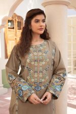 Cambric 3-Piece Suit Beige Embroidered