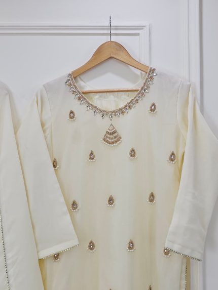 Ivory Silk Dress Handmade Cora Dabka