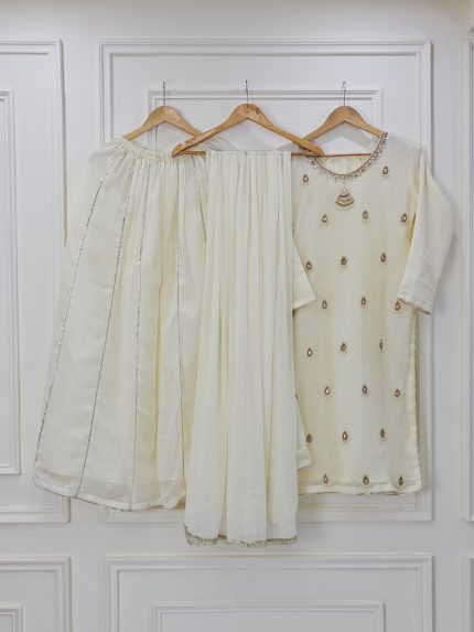 Ivory Silk Dress Handmade Cora Dabka