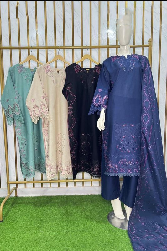 Embroidered Khaddar Elegance 3Piece