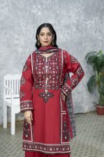 Contraya Winter 3-Piece Embroidered Suit