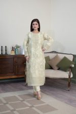 Luxury Cambric 3-Piece Embroidered Suit