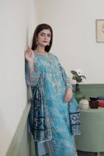 Winter Cambric Cotton 3-Piece – Turquoise