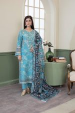 Winter Cambric Cotton 3-Piece – Turquoise