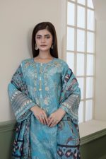 Winter Cambric Cotton 3-Piece – Turquoise