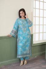 Winter Cambric Cotton 3-Piece – Turquoise