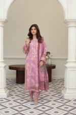 Rose Bloom Embroidered Winter Cambric