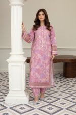 Rose Bloom Embroidered Winter Cambric