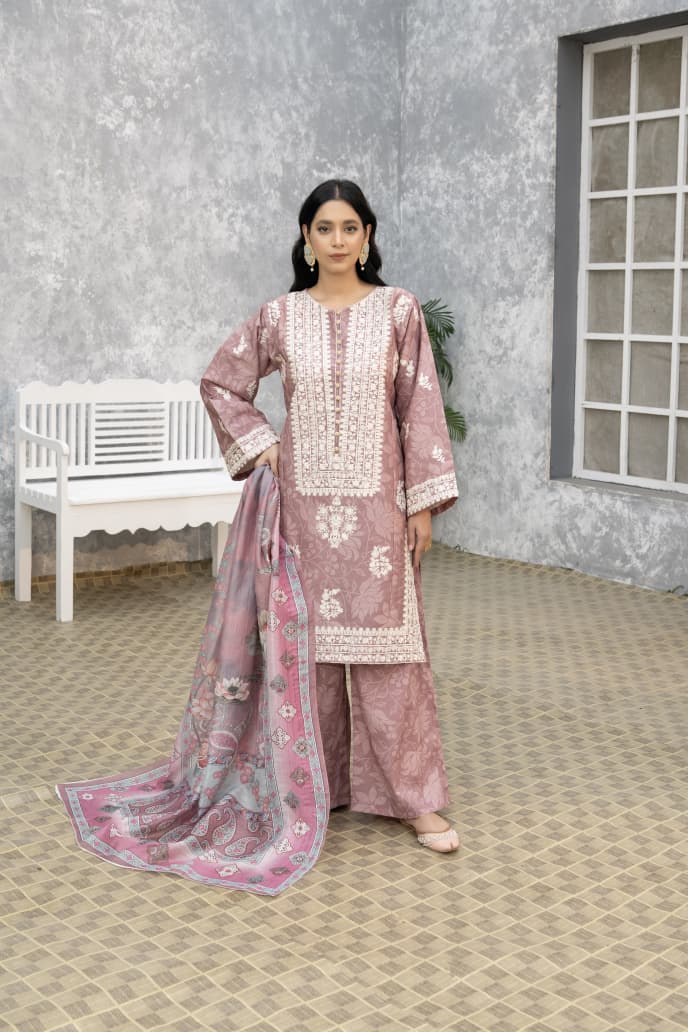 Winter Cotraya 3 Piece Embroidered Suit Winter Cotraya 3 Piece Embroidered Suit