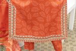 Orange Contraya Winter 3-Piece Embroidered Suit