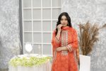 Orange Contraya Winter 3-Piece Embroidered Suit