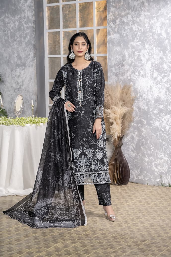 Cambric Cotton 3-Piece Winter Suit Cambric Cotton 3-Piece Winter Suit