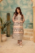 Smoky Mauve 3-Piece Embroidered Dress