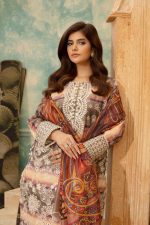 Smoky Mauve 3-Piece Embroidered Dress