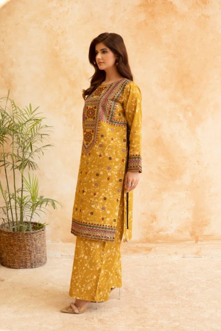 Winter Cotraya 3-Piece Embroidered Dress