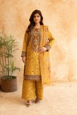 Winter Cotraya 3-Piece Embroidered Dress