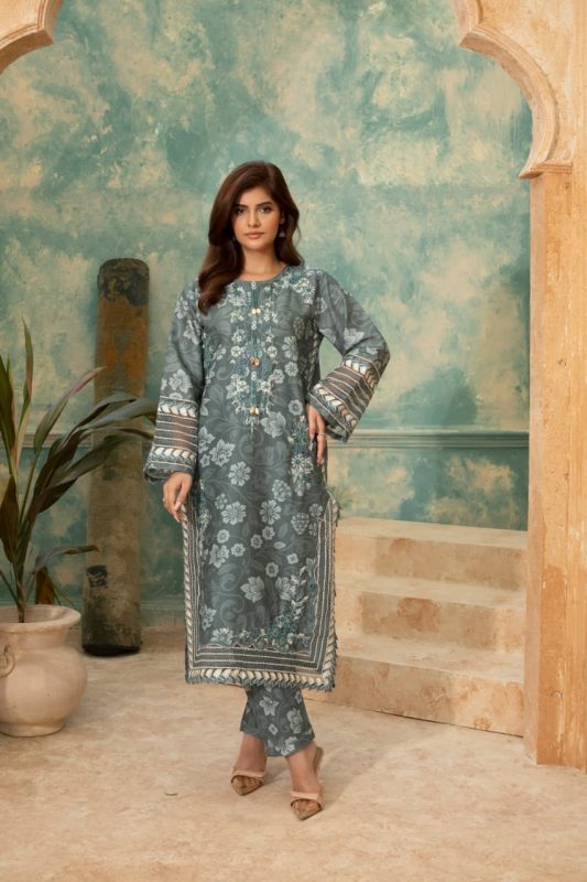 Luxury Cotraya 3-Piece Embroidered Dress