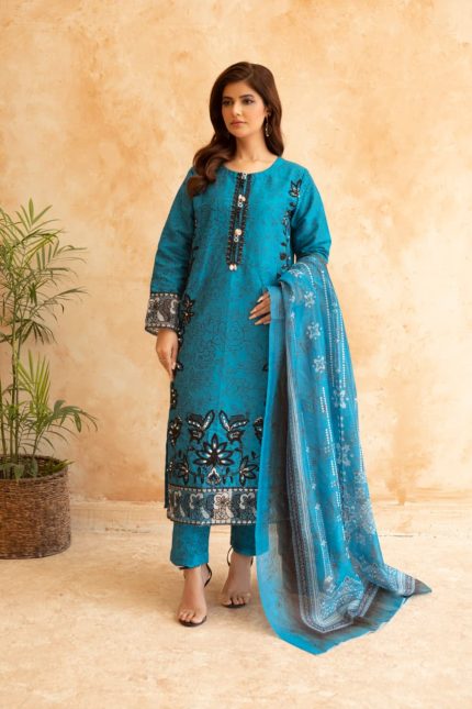 Cotraya 3-Piece Embroidered Dress