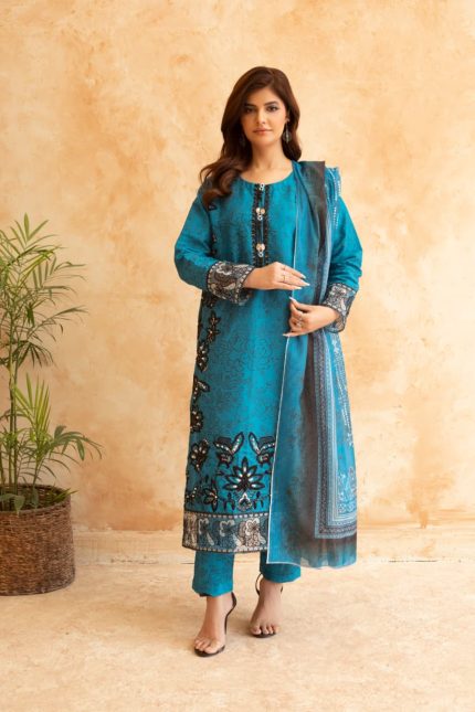 Cotraya 3-Piece Embroidered Dress