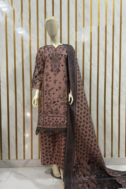 3 Piece Dress Premium Winter Khadda