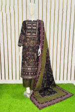 Khaddar 3Piece Suit Purple