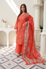 Cambric Embroidered 3-Piece