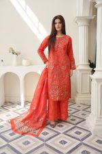 Cambric Embroidered 3-Piece