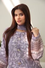 lavender cambric embroidered 3-piece suit