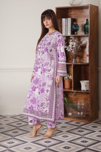 3 Piece Ready-to-Wear Cambric Suit