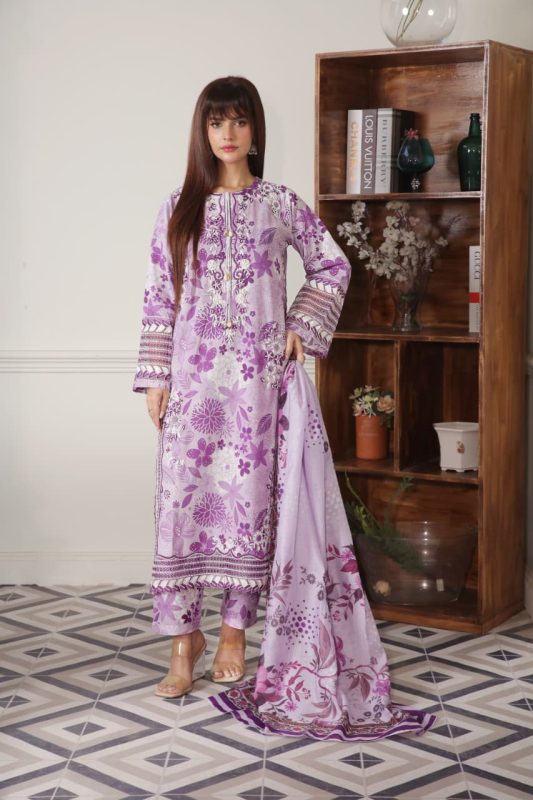 3 Piece Ready-to-Wear Cambric Suit